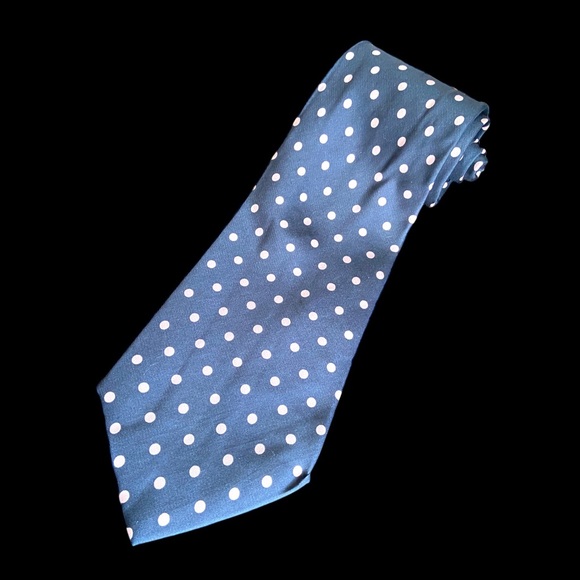 Burberry Accessories Burberry London Mens Tie Polka Dot Blue Pink